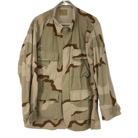 DCU BDU Shirt Coat Medium Long Twill Desert Tri-Color Camo Military Combat 3040 - Picture 1 of 11